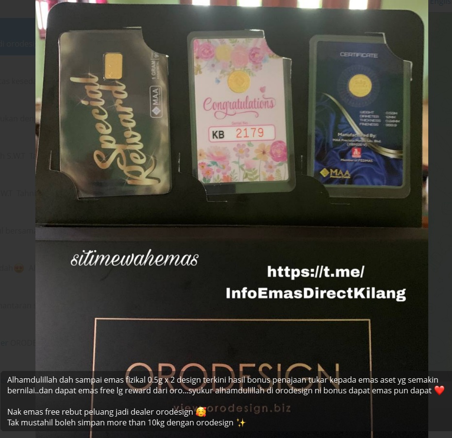 Testimoni Dealer Simpan Emas